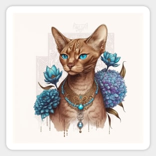 Abyssinain Cat Beauty Sticker